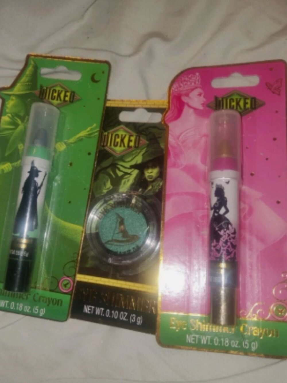 Wicked 3pc Makeup Set 2-Eye Shimmer Crayons & 1- Eye Shimmer (SEE PICS PLZ !)